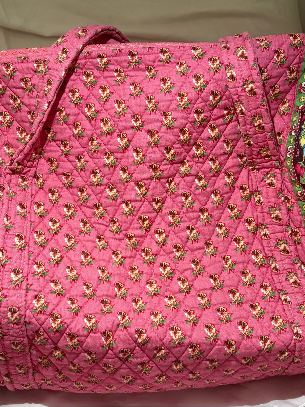 Vera Bradley Large Duffel - Pink Pansy - Picture 2 of 8